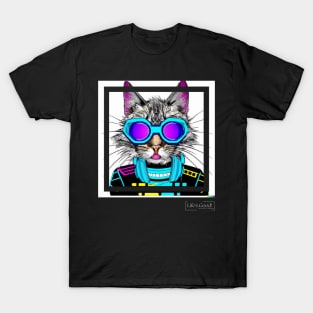 cat ciber punk T-Shirt